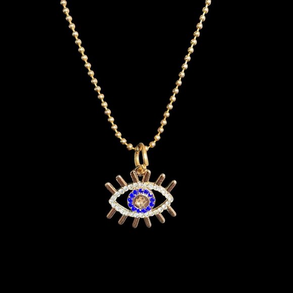 Coralmee Evil Eye Pendant Necklace Gold Layered Chain Jewelry Protection Charm - Picture 4 of 9